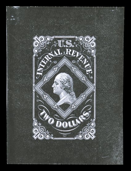 Turner Essay 36-Ba, $2.00 U.S.I.R. Washington die essay in black on heavy white wove, nearly full size, being a large 58x75mm, very fine ex-Little.