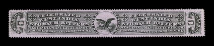 RS264c, West India Mfg. Co., 4c Black, Die I, pink paper, scarce mint example, well centered and margined, strong impression, large part o.g., some h.r.s and adherences on gum,
very fine.