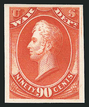 1c-90c War, Atlanta Trial Color Plate Proofs (O83TC-O93TC).> Complete less Blue color, Very Fine-Extremely Fine