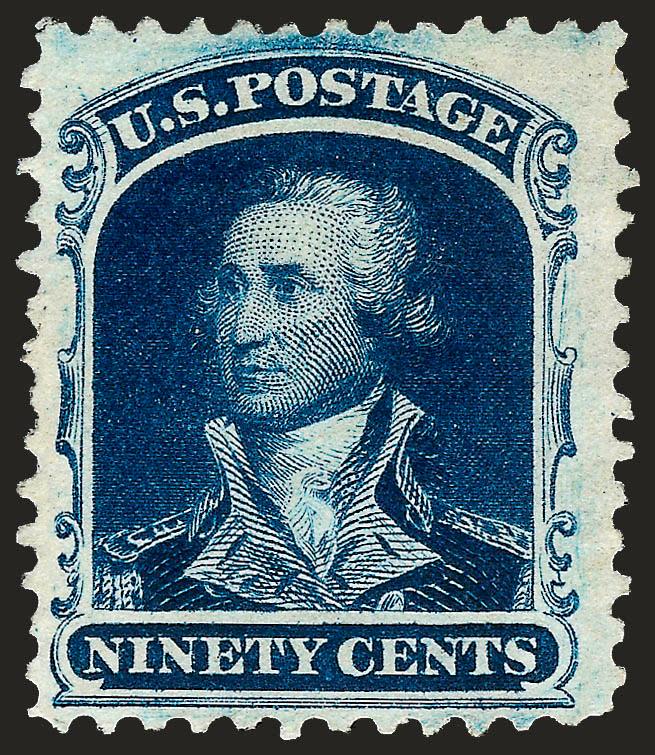 90c Deep Blue, Reprint (47).> Without gum as issued, deep rich color on bright paper, fresh and Very Fine, only 454 sold