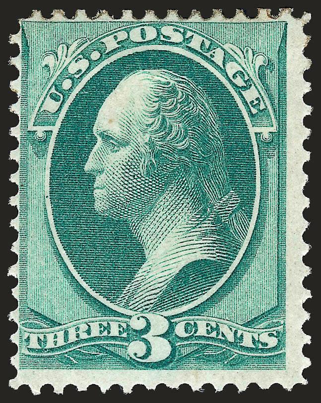 3c Green, Grill (136).> H. Grill, original gum, bright color, Fine