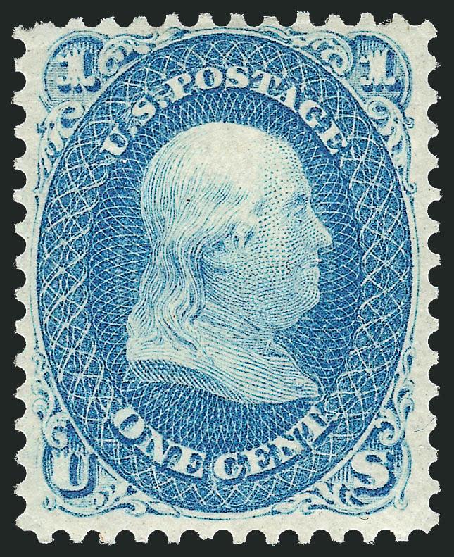 1c Blue (63).> Original gum, h.r., bright color, Very Fine and choice, with 2006 P.F. certificate