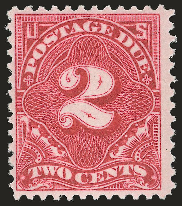 2c Vermilion (J30).> Mint N.H., radiant color, fresh and Fine, scarce in Mint N.H. condition, with 1995 P.F. certificate