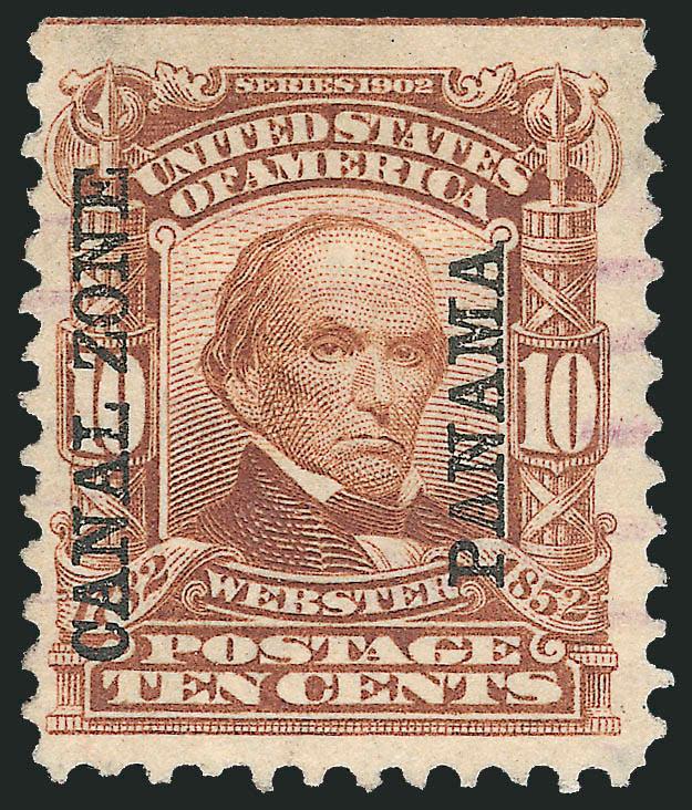 1904, 8c-10c Overprints (7-8).> Two of each, all have very light cancels, one 10c natural s.e. at top, few small flaws, appear Fine